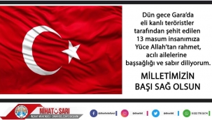 Başkan Sarı’dan Başsağlığı Mesajı