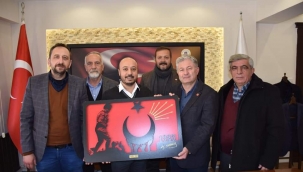 CHP DİNAR İLÇE BAŞKANLIĞI DAZKIRI BELEDİYE BAŞKANINI ZİYARET ETTİ