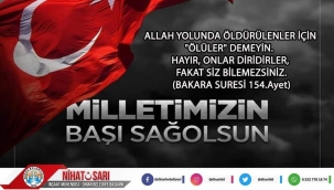 BAŞKAN SARI'DAN BAŞSAĞLIĞI MESAJI