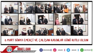 Başkan Sarı Kadın Personellerin Gününü Yerinde Kutladı