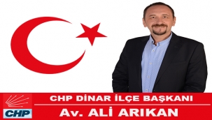 CUMHURİYET HALK PARTİSİ DİNAR İLÇE BAŞKANI AV.ALİ ARIKAN'DAN MİRAÇ KANDİLİ MESAJI