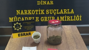 Dinar'da Uyuşturucu Operasyonu 2 Kişi Yakalandı