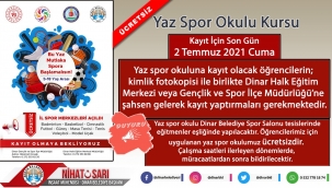 Yaz Spor Okulu BAŞLIYOR