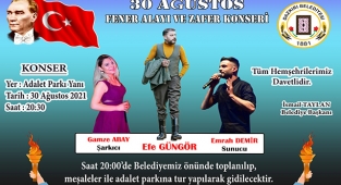 Dazkırı Belediyesi 30 Ağustos Fener Alayı ve Zafer Konseri Yapacak