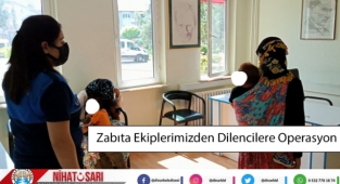 Dinar Belediyesi Zabıta ekipleri dilencilere operasyon düzenledi