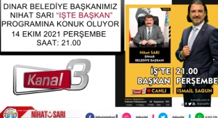 Başkan Sarı, “İşte Başkan” programına konuk oluyor