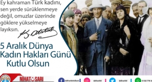 Başkan Sarı’dan 5 Aralık Dünya Kadın Hakları Günü Mesajı
