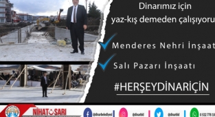 Başkan Sarı, Yaz-kış demeden Dinarımıza hizmet ediyoruz