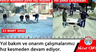 Belediyemiz yol bakım ve onarım çalışmalarına hız kesmeden devam ediyor