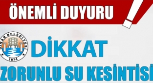 Belediyemizden Su Kesintisi Hakkında Duyuru