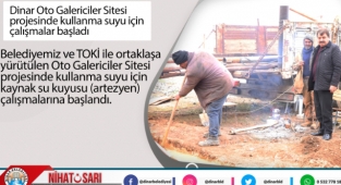 Dinar Oto Galericiler Sitesi projesinde kullanma suyu için çalışmalar başladı