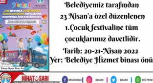 Başkan Sarı, “Çocuklarımızı 1.Çocuk festivaline bekliyoruz”
