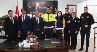 İLÇE EMNİYETTEN KAYMAKAM KAPANKAYA’YA ZİYARET