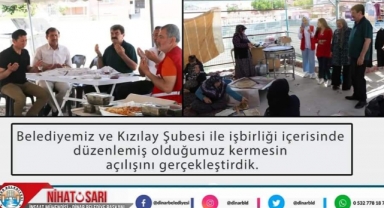 Belediyemiz ve Kızılay işbirliği ile düzenlenen kermesin açılışını gerçekleştirdik merhaba