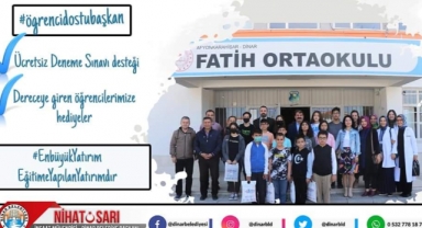 Belediyemizden Lise sınavına hazırlanan öğrencilere destek ve hediye