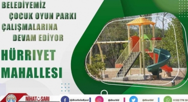 Hürriyet Mahallemize yeni bir çocuk oyun parkı daha kazandırıyoruz