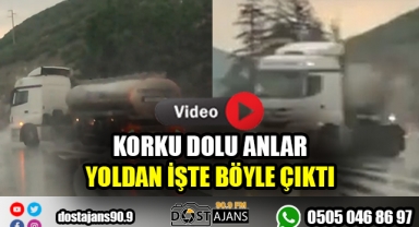 Sıvı Gıda Taşıyan Tır İşte Böyle Savruldu