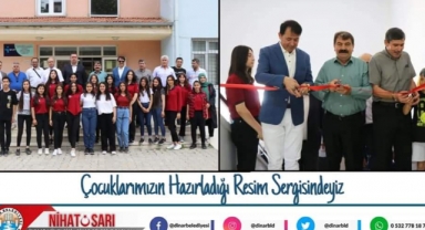 Başkan Sarı, “Çocuklarımızın hazırlamış olduğu akrilik resim sergisindeyiz”