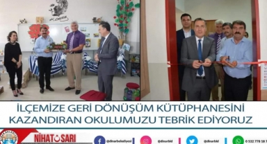 İlçemize Geri Dönüşüm Kütüphanesini kazandıran okulumuzu tebrik ediyoruz z
