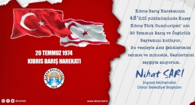 Başkan Sarı’dan Kıbrıs Barış Harekatı’nın 48’nci yıl dönümü mesajı