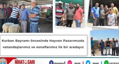 Başkan Sarı, Hayvan Pazarında halkımızın ve esnaflarımızın bayramını kutladı