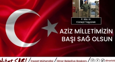 Belediye Başkanımız Nihat Sarı’dan Şehidimiz için başsağlığı mesajı