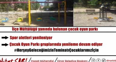 Çocuk oyun parklarımızda bulunan spor aletleri yenileniyor