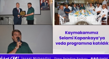 Belediye Başkanımız Nihat Sarı, Kaymakam Kapankaya'nın veda programına katıldı