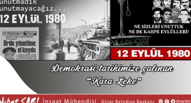 Belediye Başkanımız Nihat Sarı’dan 12 Eylül Darbesi Yıl Dönümü Mesajı