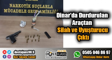 Durdurulan Araçtan Silah ve Uyuşturucu Çıktı