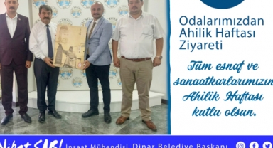 Oda Başkanlarından Belediye Başkanımız Nihat Sarı’ya Ahilik Haftası ziyareti