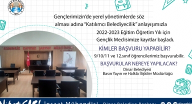 Yeni Eğitim Öğretim Yılında Gençlik Meclisimizde söz sahibi olmak isteyen gençlerimiz için başvurular başladı