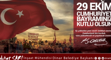 Belediye Başkanımız Nihat Sarı’dan 29 Ekim Cumhuriyet Bayramı Mesajı