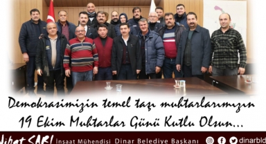 Belediye Başkanımız Nihat Sarı’dan Muhtarlar günü mesajı