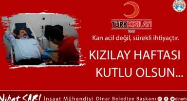 Belediye Başkanımız Nihat Sarı’dan Türk Kızılayı Haftası Mesajı