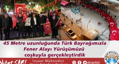 Cumhuriyetimizin İlanın 99. Yılında Fener Alayı eşliğinde bayrak yürüyüşümüzü gerçekleştirdik