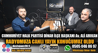 ''TARAFSIZ BÖLGE''NİN KONUĞU CHP İLÇE BAŞKANI ALİ ARIKAN OLDU