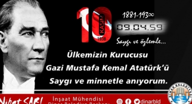 Belediye Başkanımız Nihat Sarı’dan Mustafa Kemal Atatürk’ü Anma Mesajı