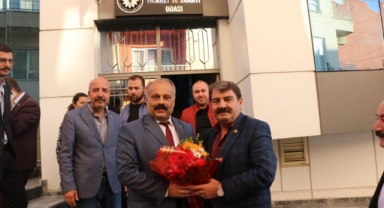 Belediye Meclisimizden DİTSO Başkanı Özcan’a hayırlı olsun ziyareti