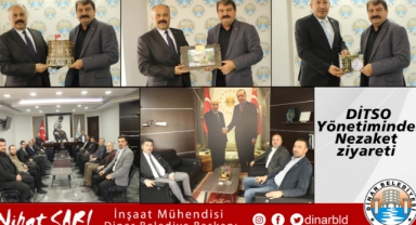 DİTSO Başkanı Özcan ve yönetiminden Başkanımız Nihat Sarı’ya nezaket ziyareti