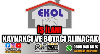 İŞ İLANI! KAYNAKÇI VE BOYACI ALINACAK