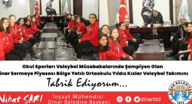 Şampiyon Yıldız Kızlar Voleybol Takımını tebrik ediyoruz