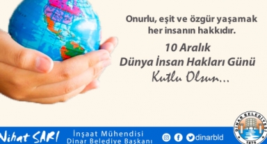 Belediye Başkanımız Nihat Sarı’dan Dünya İnsan Hakları Günü Mesajı