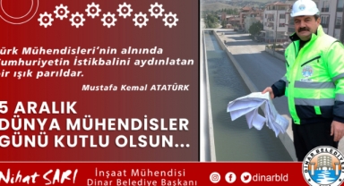 Belediye Başkanımız Nihat Sarı, “Mühendisler Günümüz Kutlu Olsun”