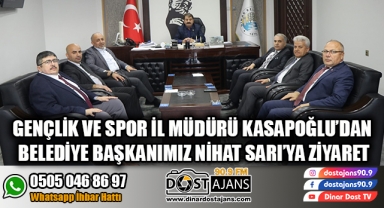Gençlik ve Spor İl Müdürü Kasapoğlu’dan Belediye Başkanımız Nihat Sarı’ya ziyaret