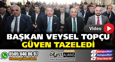 Başkan Veysel Topçu Güven Tazeledi