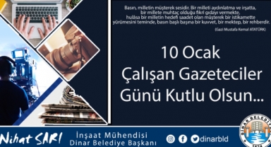 Belediye Başkanımız Nihat Sarı, Çalışan Gazetecilerin gününü kutladı