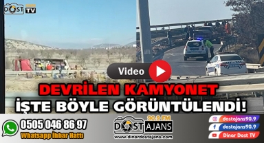 Devrilen Kamyonet İşte Böyle Görüntülendi!
