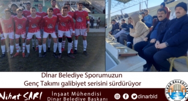 Dinar Belediye Sporumuzun genç takımı galibiyet serisini sürdürüyor
