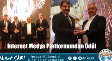 İnternet Medya Platformundan Dinar Belediye Başkanımız Nihat Sarı’ya ödül